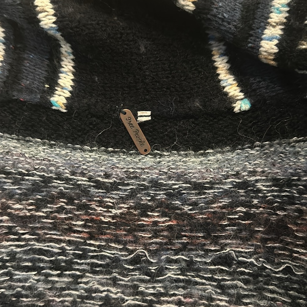FREE PEOPLE Fair isle Sweater Cardigan Sz XS - Picture 5 of 5